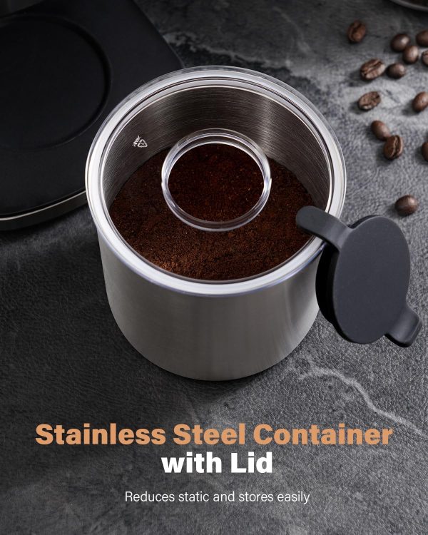 SHARDOR Conical Burr Coffee Grinder Electric, Espresso Coffee Bean Grinder with Precision Electronic Timer, Adjustable Burr Mill with 51 Precise Settings for Home Use, Stainless Steel Container - Image 5