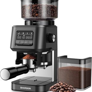 SHARDOR Conical Burr Coffee Grinder for Home Use, Espresso Coffee Bean Grinder Electric with Smart Dosing Technology, Adjustable Burr Mill with 40 Precise Settings, Anti-static, Grey