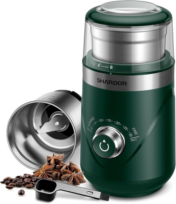 SHARDOR Adjustable Coffee Grinder Electric, Herb Grinder, Spice Grinder, Coffee Bean Grinder, Espresso Grinder with Removable Stainless Steel Wet and Dry Bowl, White, Upgraded 2.0 - Image 10