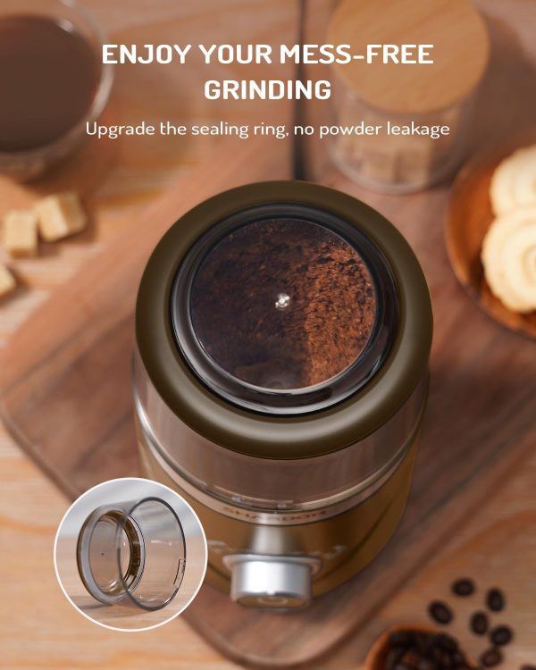 SHARDOR Adjustable Coffee Grinder Electric, Herb Grinder, Spice Grinder, Coffee Bean Grinder, Espresso Grinder with Removable Stainless Steel Wet and Dry Bowl, White, Upgraded 2.0 - Image 20