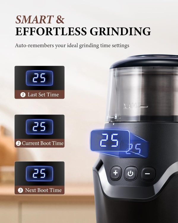 SHARDOR Adjustable Coffee Grinder Electric, Herb Grinder, Spice Grinder, Coffee Bean Grinder, Espresso Grinder with Removable Stainless Steel Wet and Dry Bowl, White, Upgraded 2.0 - Image 23