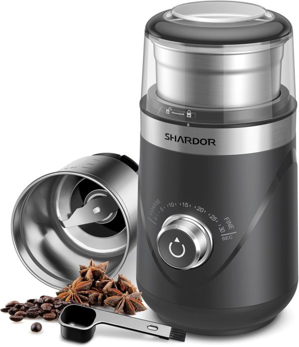 SHARDOR Adjustable Coffee Grinder Electric, Herb Grinder, Spice Grinder, Coffee Bean Grinder, Espresso Grinder with Removable Stainless Steel Wet and Dry Bowl, White, Upgraded 2.0 - Image 28