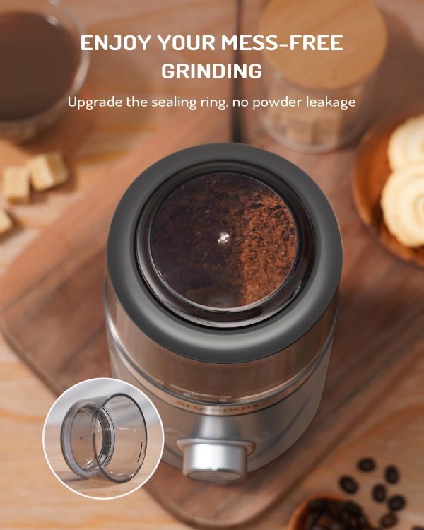SHARDOR Adjustable Coffee Grinder Electric, Herb Grinder, Spice Grinder, Coffee Bean Grinder, Espresso Grinder with Removable Stainless Steel Wet and Dry Bowl, White, Upgraded 2.0 - Image 32