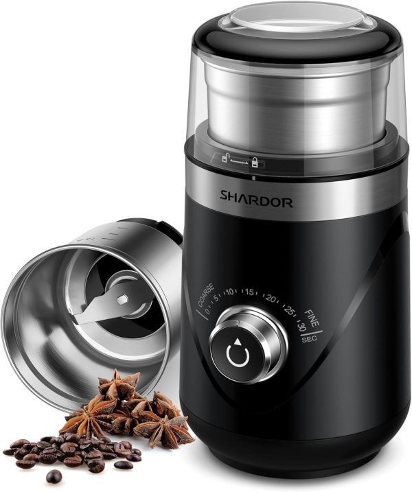 SHARDOR Adjustable Coffee Grinder Electric, Herb Grinder, Spice Grinder, Coffee Bean Grinder, Espresso Grinder with Removable Stainless Steel Wet and Dry Bowl, White, Upgraded 2.0 - Image 33