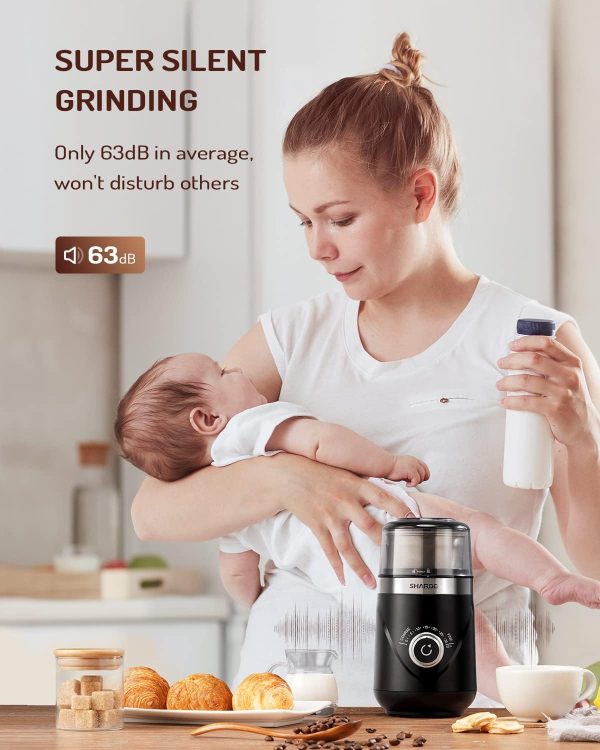 SHARDOR Adjustable Coffee Grinder Electric, Herb Grinder, Spice Grinder, Coffee Bean Grinder, Espresso Grinder with Removable Stainless Steel Wet and Dry Bowl, White, Upgraded 2.0 - Image 35