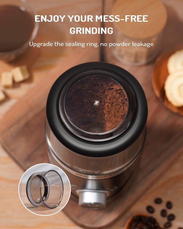 SHARDOR Adjustable Coffee Grinder Electric, Herb Grinder, Spice Grinder, Coffee Bean Grinder, Espresso Grinder with Removable Stainless Steel Wet and Dry Bowl, White, Upgraded 2.0 - Image 37