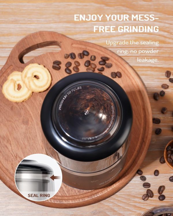 SHARDOR Adjustable Coffee Grinder Electric, Herb Grinder, Spice Grinder, Coffee Bean Grinder, Espresso Grinder with Removable Stainless Steel Wet and Dry Bowl, White, Upgraded 2.0 - Image 47