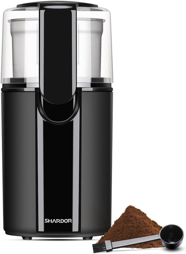 SHARDOR Coffee Grinder Electric, Spice Grinder Electric, Herb Grinder, Grinder for Coffee Bean Spices and Seeds with 2 Removable Stainless Steel Bowls, Black - Image 11