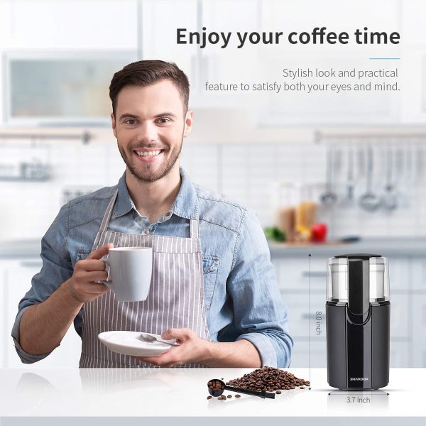 SHARDOR Coffee Grinder Electric, Spice Grinder Electric, Herb Grinder, Grinder for Coffee Bean Spices and Seeds with 2 Removable Stainless Steel Bowls, Black - Image 15